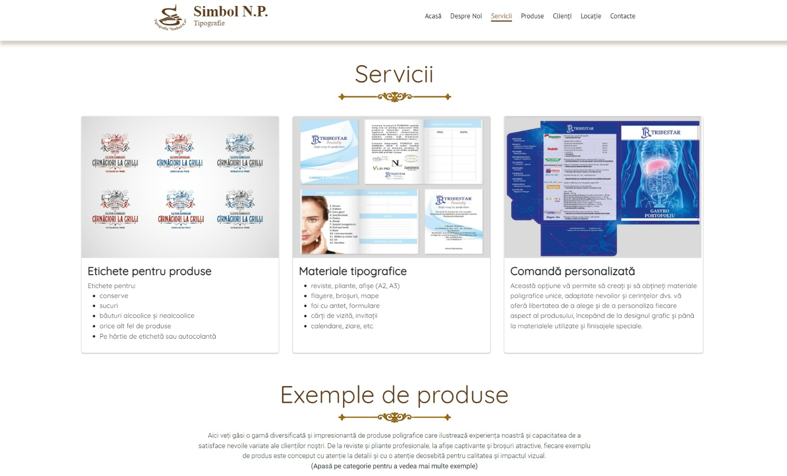 Website services screenshot